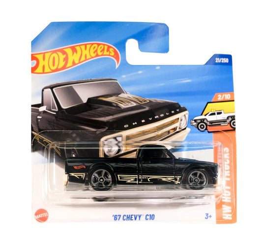 Hot Wheels - '67 Chevy C10 Black - HW Hot Trucks 2/10 - Scala 1/64 Circa