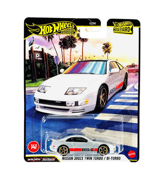 Hot Wheels Premium - Nissan 300ZX Twin Turbo / Bi-Turbo Silver Boulevard - Échelle 1/64