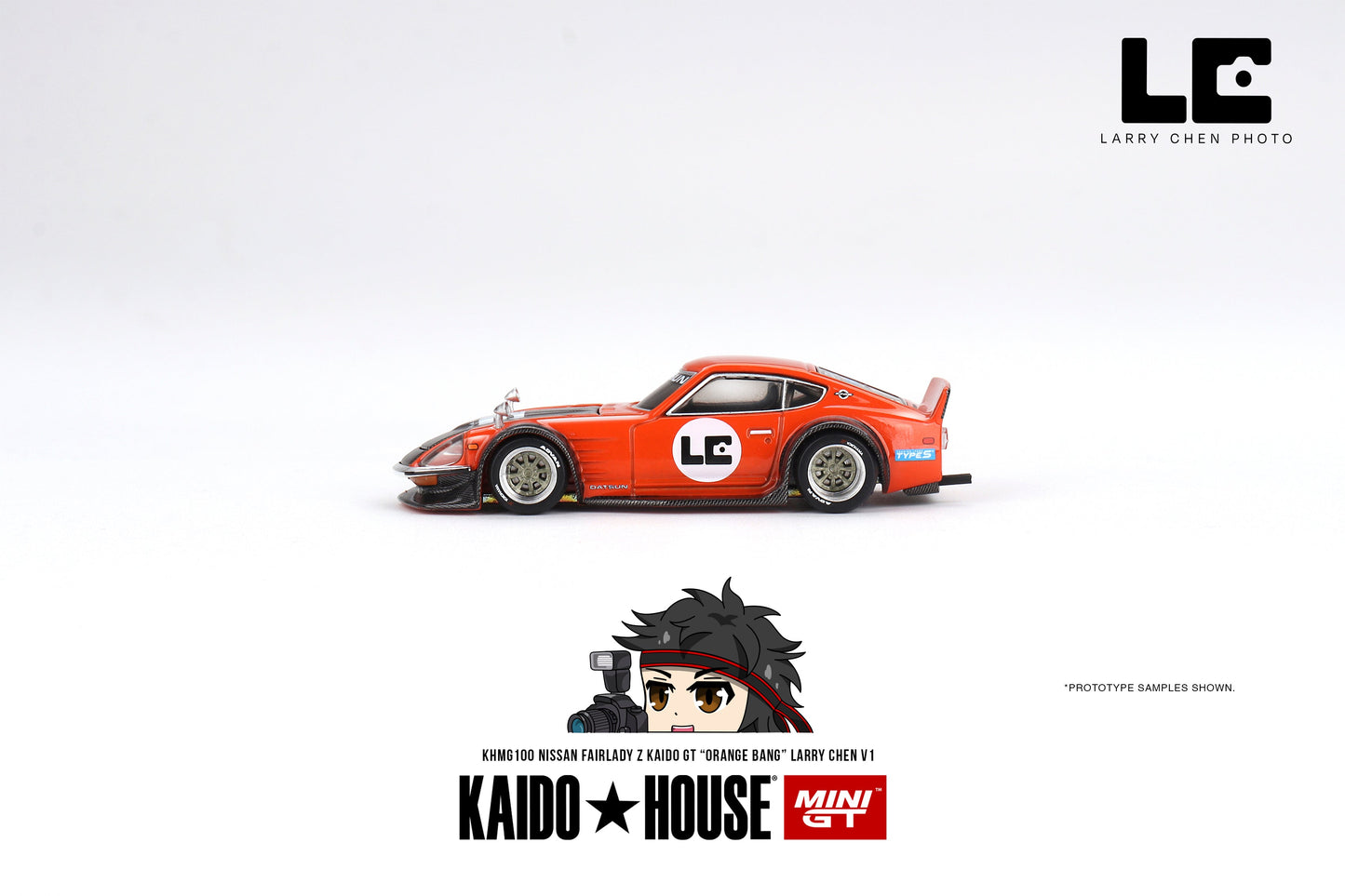 Mini GT - Nissan Fairlady Z Kaido GT 'ORANGE BANG' Larry Chen V1 - KAIDO HOUSE - Scale 1/64 KHMG100