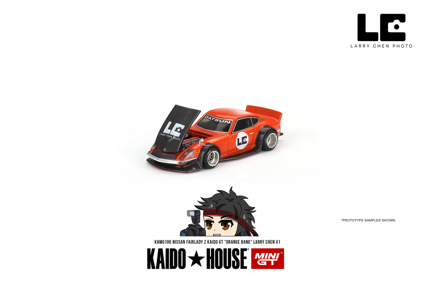 Mini GT - Nissan Fairlady Z Kaido GT 'ORANGE BANG' Larry Chen V1 - KAIDO HOUSE - Scale 1/64 KHMG100