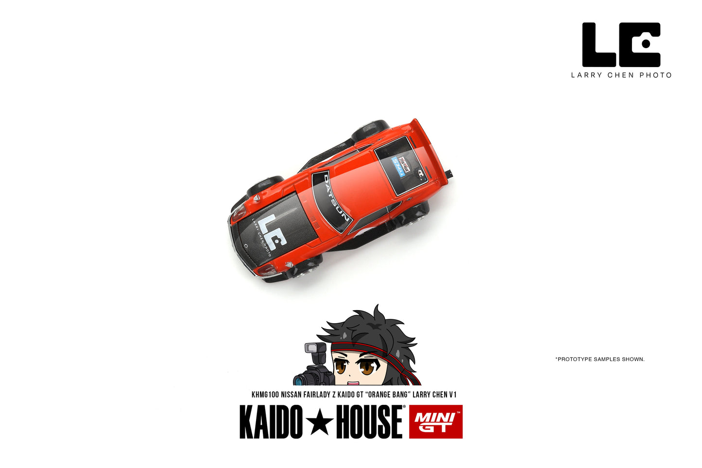 Mini GT - Nissan Fairlady Z Kaido GT 'ORANGE BANG' Larry Chen V1 - KAIDO HOUSE - Scale 1/64 KHMG100