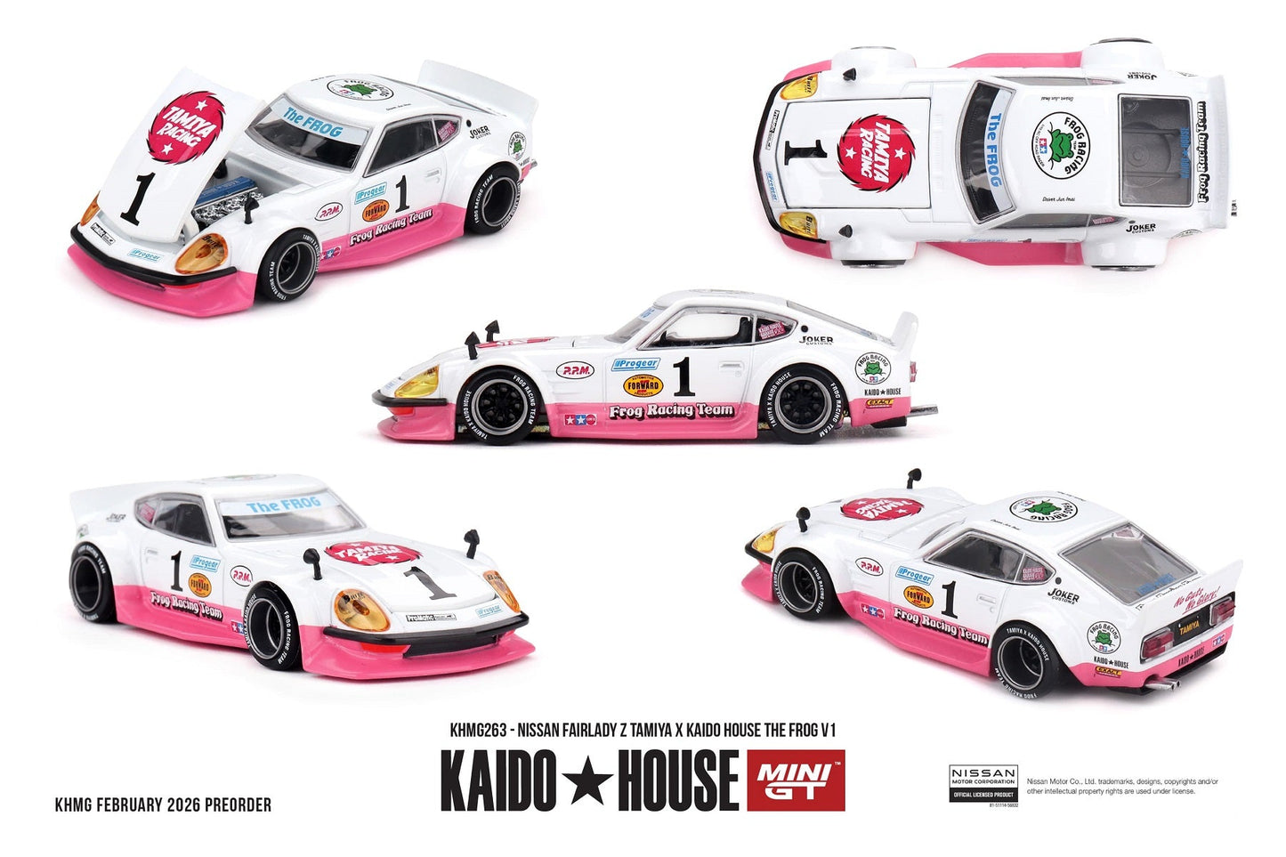 [PRE-ORDER] Mini GT - Nissan Fairlady Z TAMIYA x KAIDO HOUSE "The FROG" V1 1969 - Kaido House - Scala 1/64 KHMG263