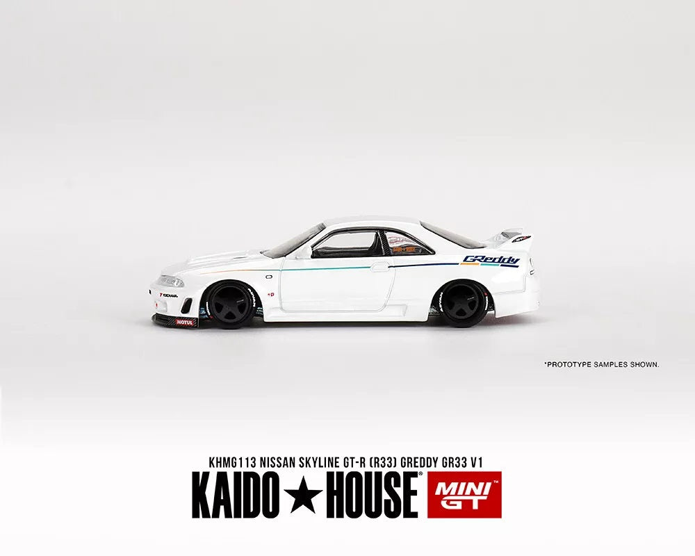 Mini GT - Nissan GT-R R33 Greddy GR33 Works V1 - KAIDO HOUSE - Scala 1/64 KHMG113