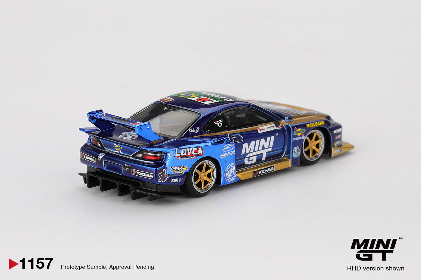 Mini GT - Nissan Silvia S15 LB-Super Silhouette #555 Team MINI GT Liberty Walk Formula Drift 2025 - Scale 1-64 MGT01157-R