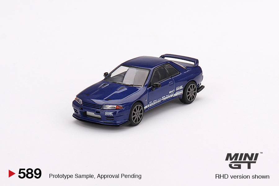 Mini GT - Nissan Skyline GT-R Top Secret  VR32 Metallic Blue - Scala 1/64 MGT00589-R