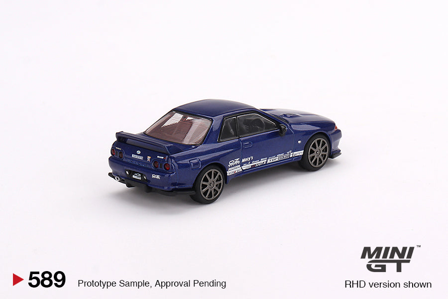 Mini GT - Nissan Skyline GT-R Top Secret  VR32 Metallic Blue - Scala 1/64 MGT00589-R