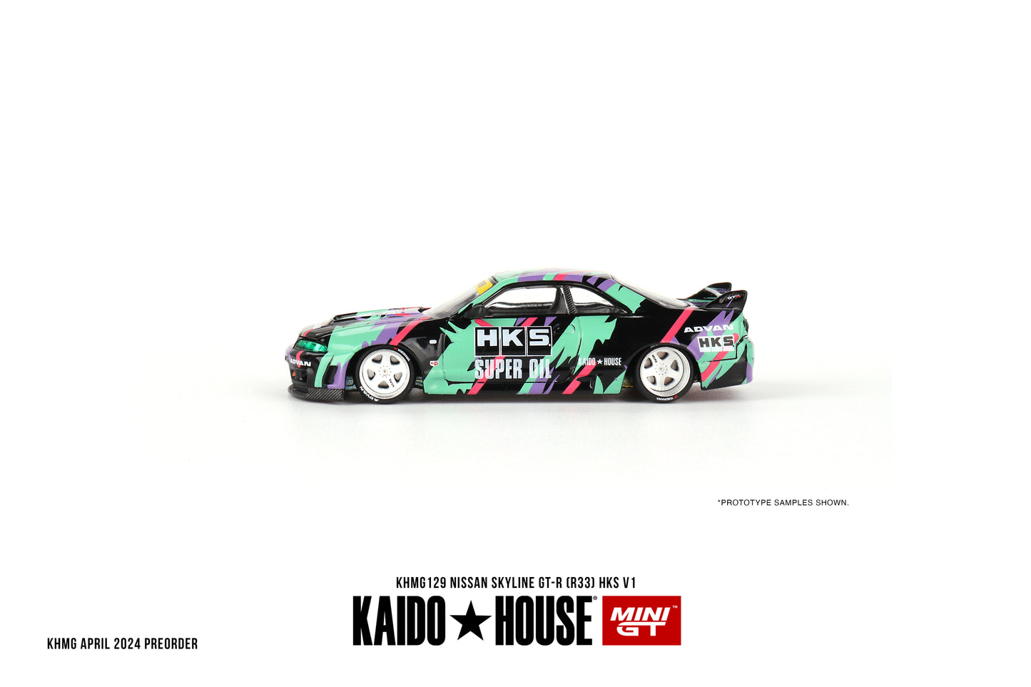 Mini GT - Nissan Skyline GT-R (R33) HKS V1 - KAIDO HOUSE - Scala 1/64 KHMG129