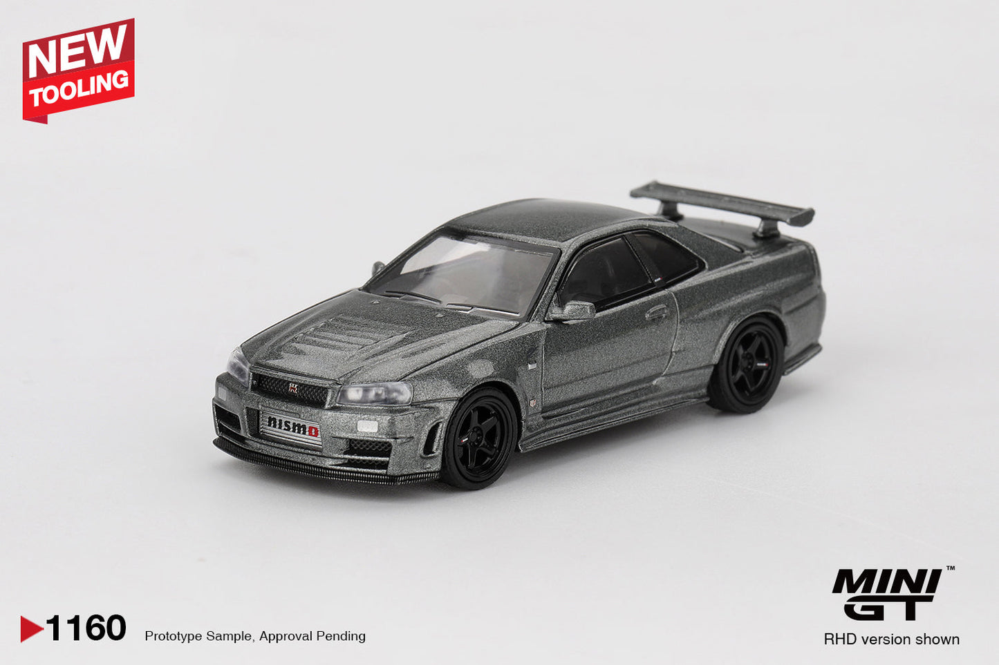 [PRE-ORDER] Mini GT - Nissan Skyline GT-R (R34) Dark Metal Gray Nismo CRS 1999 - Scale 1-64 MGT01160-R