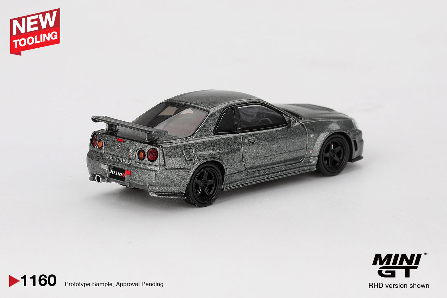 [PRE-ORDER] Mini GT - Nissan Skyline GT-R (R34) Dark Metal Gray Nismo CRS 1999 - Scale 1-64 MGT01160-R