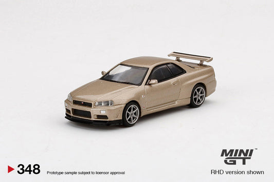 Mini GT - Nissan Skyline GT-R (R34) M-Spec Silica Breath - Scala 1/64 MGT00348-R