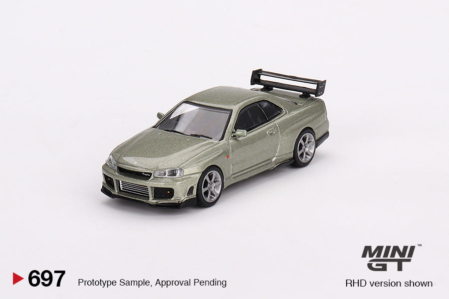 Mini GT - Nissan Skyline GT-R (R34) Tommykaira R-z Millenium Jade RDH - Scala 1/64 MGT00697
