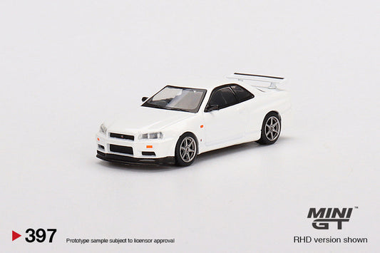 Mini GT - Nissan Skyline GT-R (R34) V-Spec N1 White - Scala 1/64 MGT00397-R