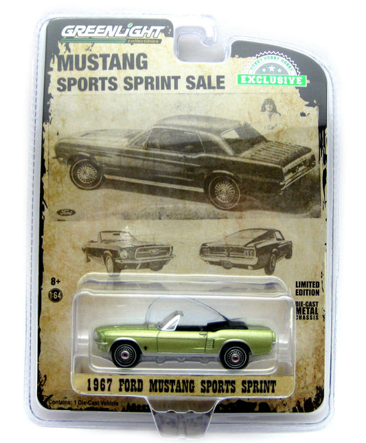 Greenlight - Ford Mustang Convertible Sport Sprint 1967 Lime - Greenlight - Scale 1/64