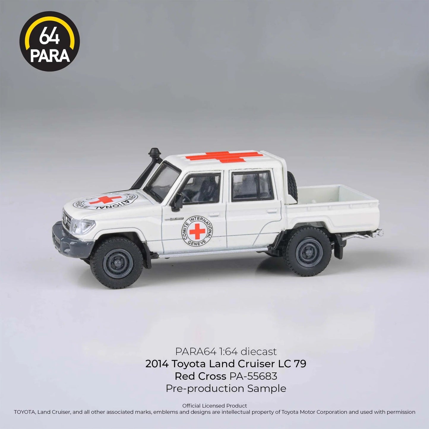 Para64 - 2014 Toyota Land Cruiser LC79 Double Cab Pickup Red Cross LHD - Scala 1/64