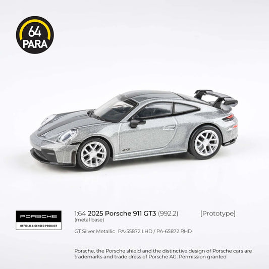 Para64 - Porsche 911 GT3 (992.2) Silver Metallic - Scale 1/64 PA-55872 LHD