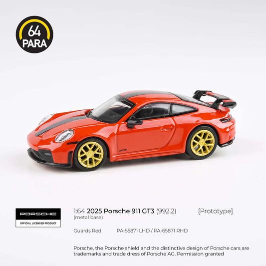 Para64 - Porsche 911 GT3 (992.2) Guards Red - Scale 1/64 PA-55871 LHD