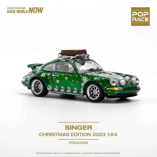 Pop Race - Porsche Singer Targa 2023 Christmas Edition Green - Scala 1/64 PR64-84