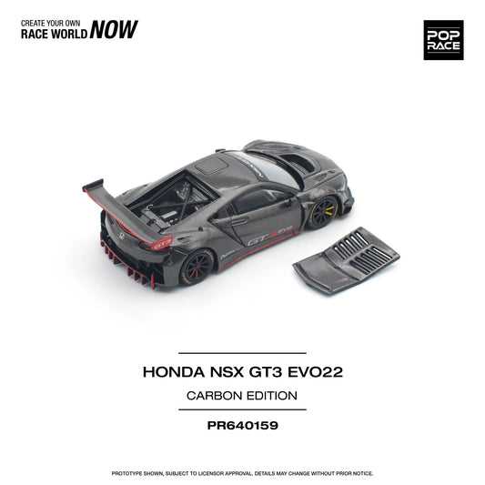Pop Race - Honda NSX GT3 EVO22 Carbon Edition - Scale 1/64 PR64-0159