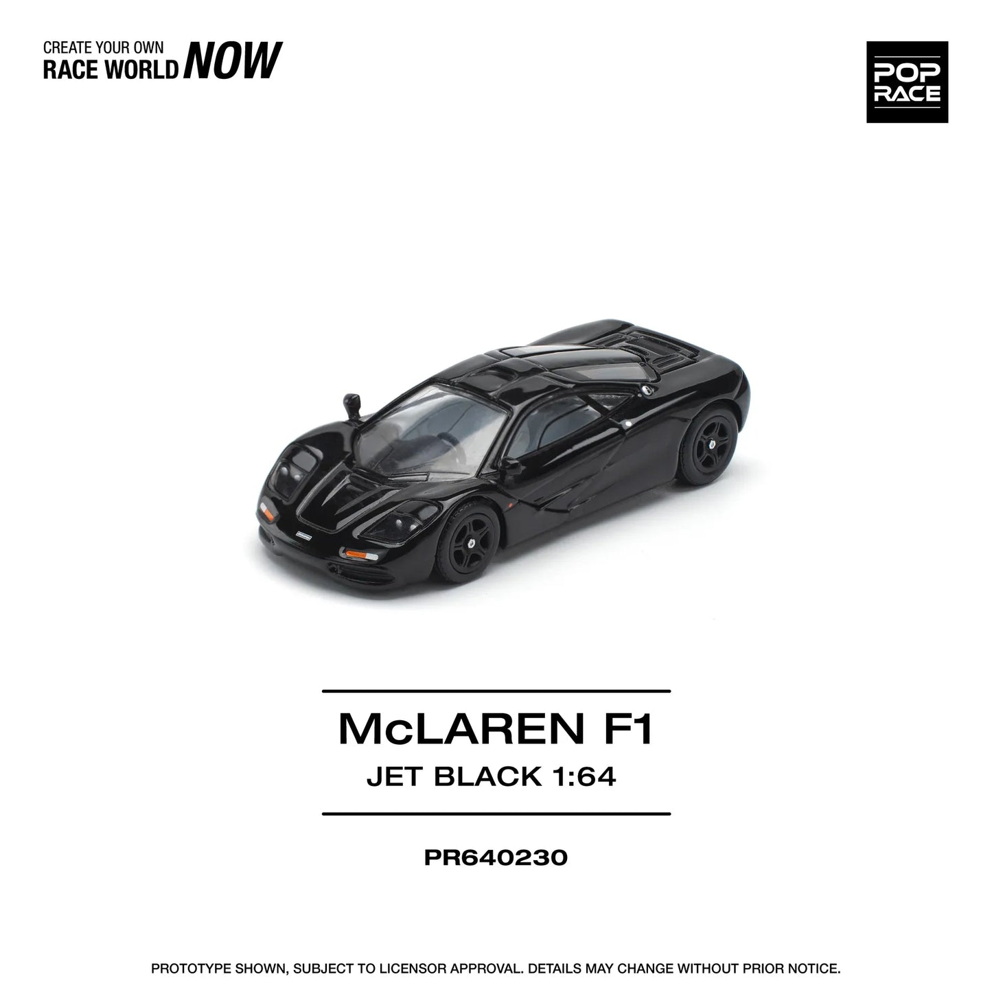 Pop Race - McLaren F1 Jet Black - Scala 1/64 PR64-230