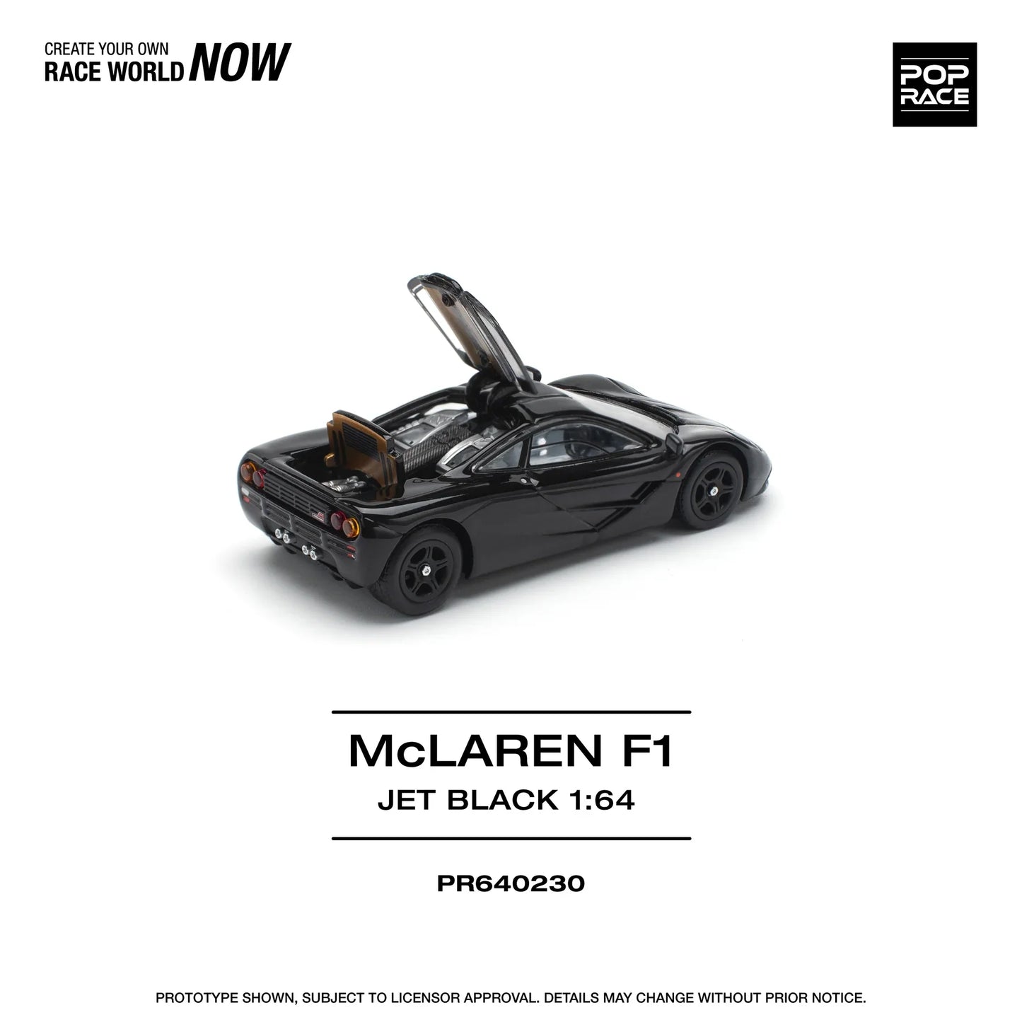 Pop Race - McLaren F1 Jet Black - Scala 1/64 PR64-230