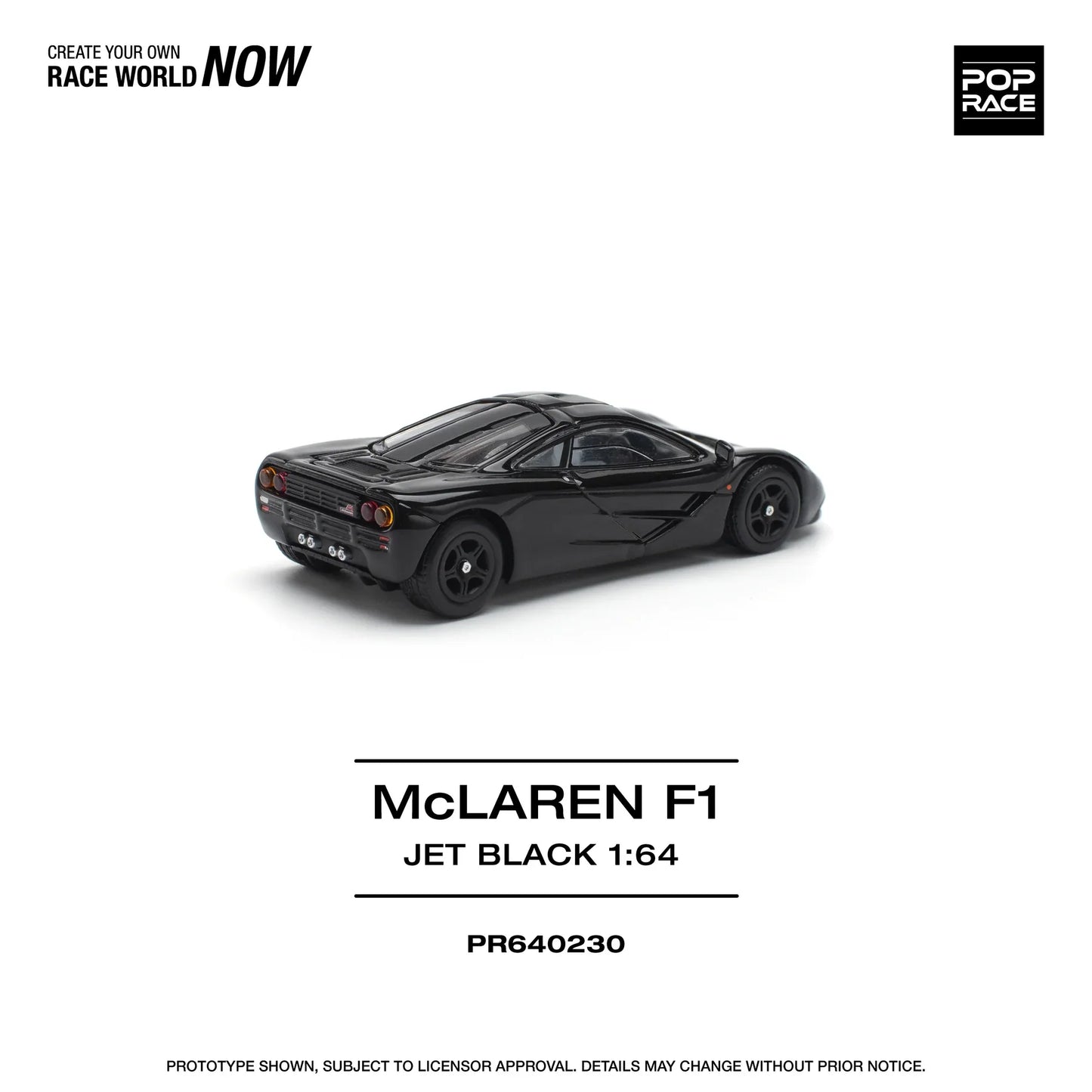Pop Race - McLaren F1 Jet Black - Scala 1/64 PR64-230
