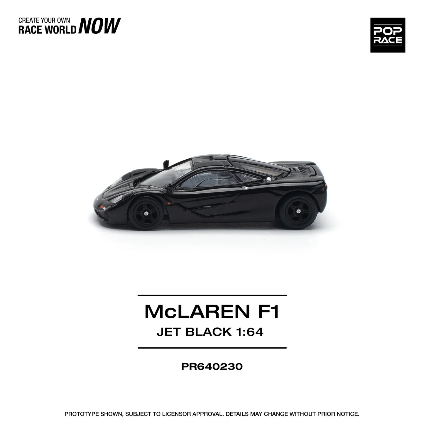 Pop Race - McLaren F1 Jet Black - Scala 1/64 PR64-230