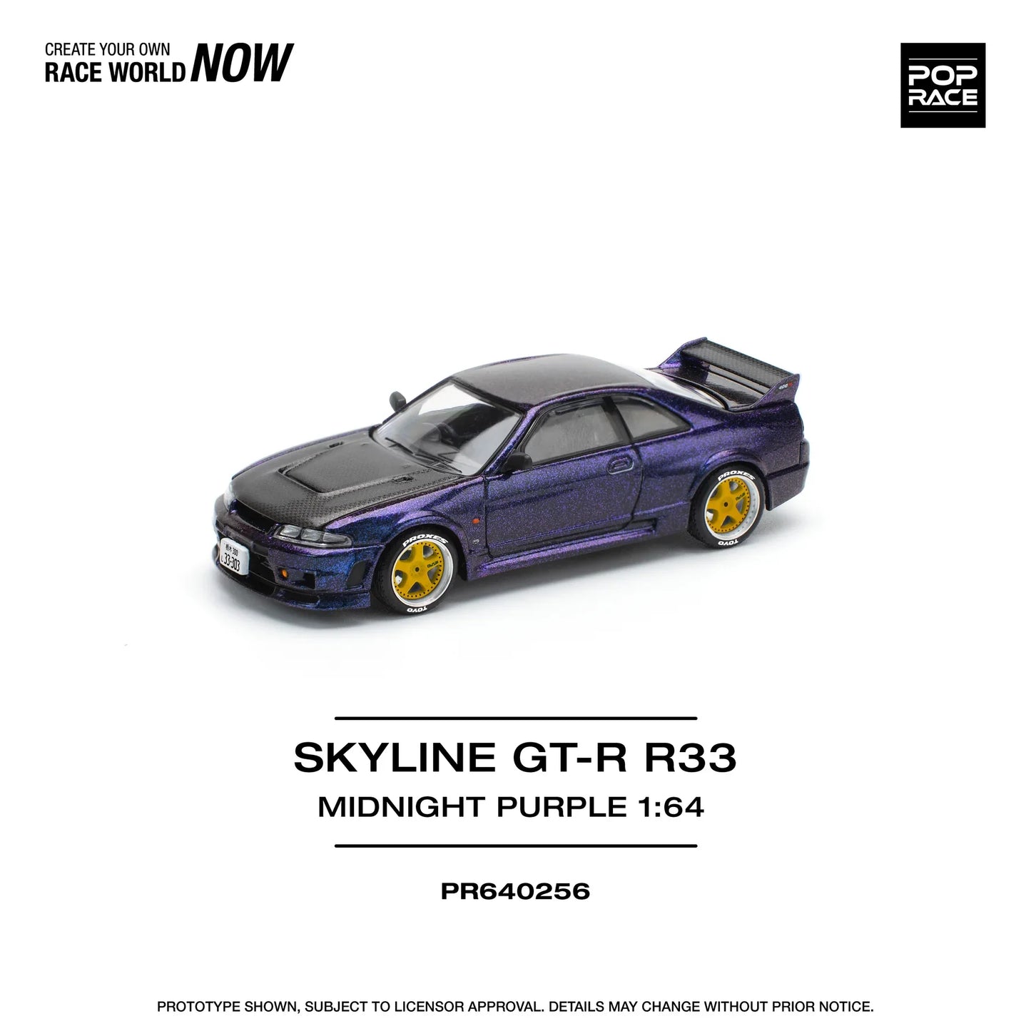 Pop Race - Skyline GT-R R33 Midnight Purple - Scala 1/64 PR64-256
