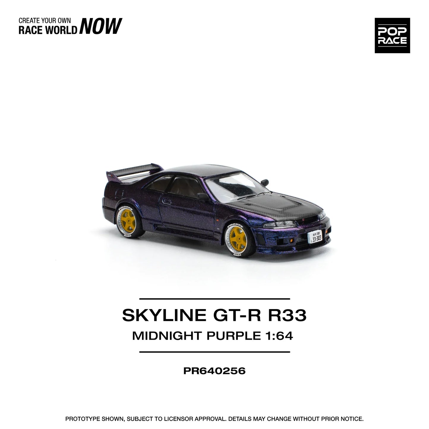 Pop Race - Skyline GT-R R33 Midnight Purple - Scala 1/64 PR64-256
