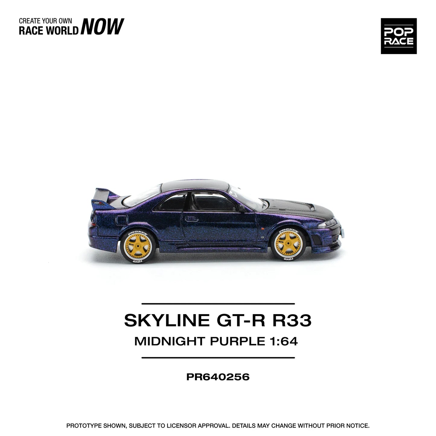 Pop Race - Skyline GT-R R33 Midnight Purple - Scala 1/64 PR64-256