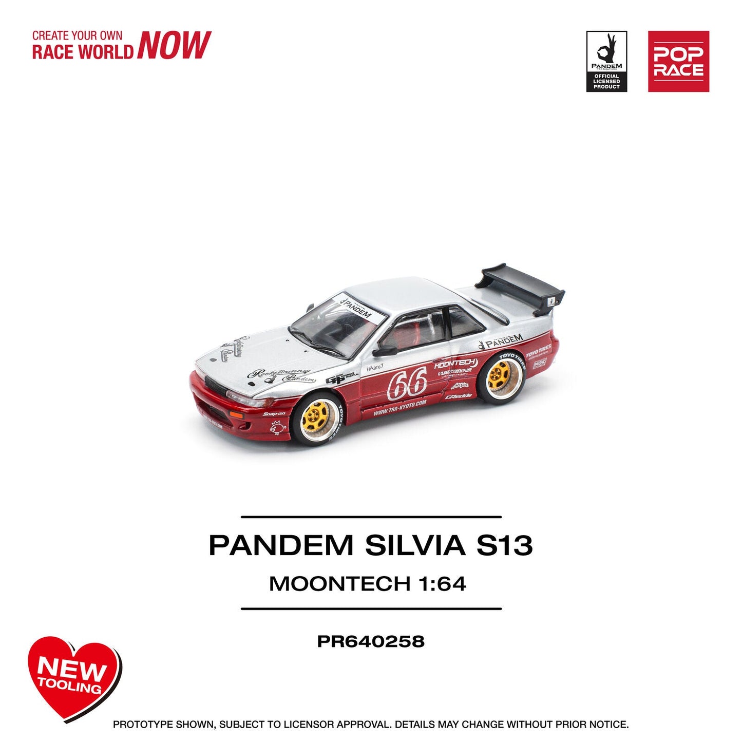 Pop Race - Panden Silvia S13 Moontech - Échelle 1/64 PR64-258