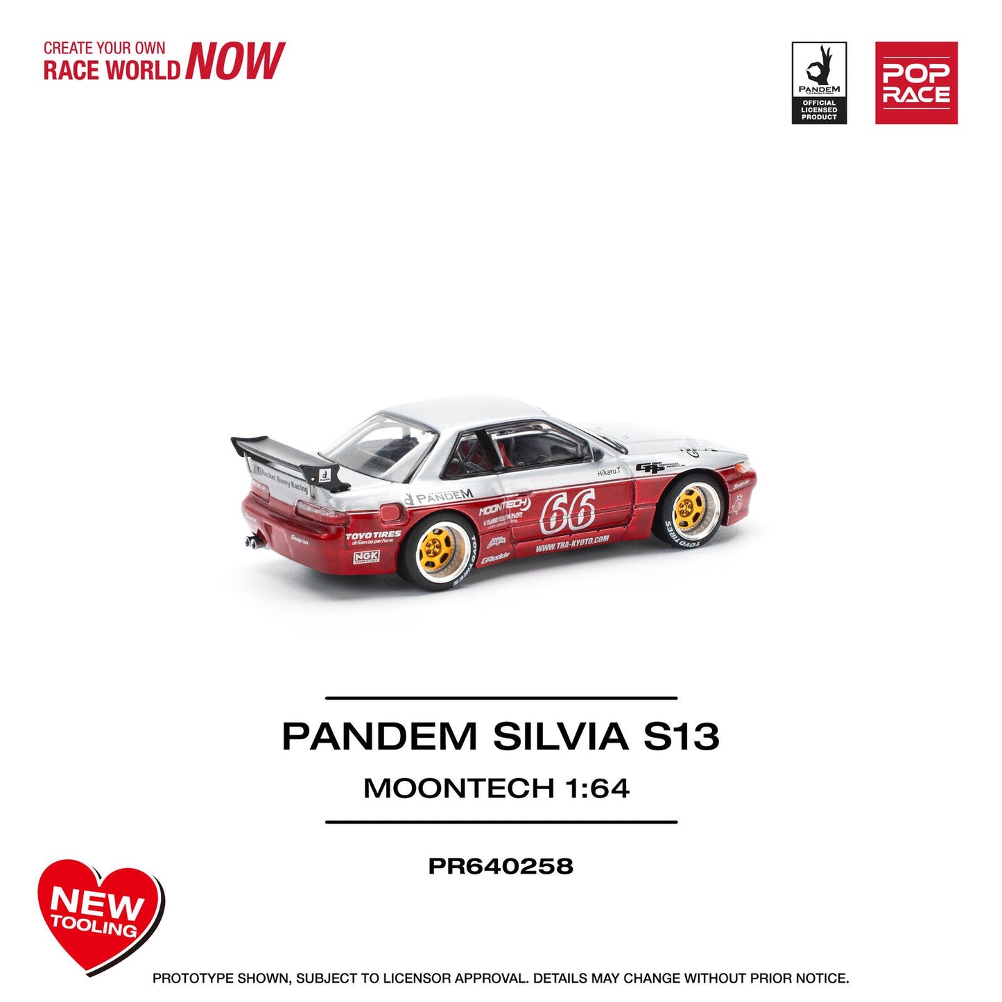 Pop Race - Panden Silvia S13 Moontech - Échelle 1/64 PR64-258