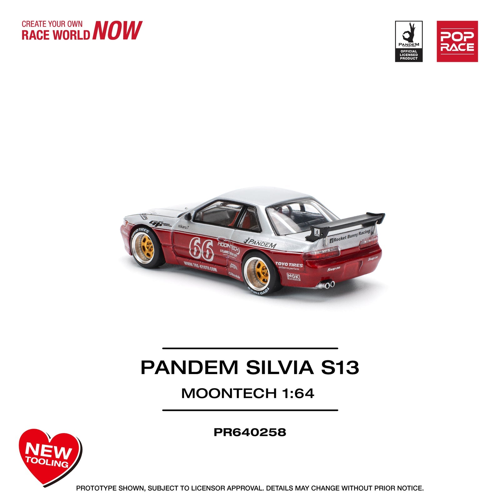 Pop Race - Panden Silvia S13 Moontech - Scale 1/64 PR64-258 – 1-64