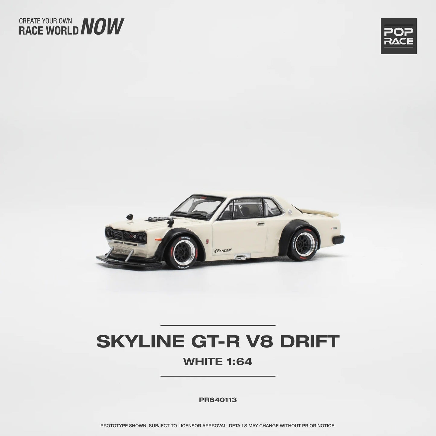 Pop Race - Nissan Skyline GT-R V8 Drift (Hakouka) Scale 1/64 PR64-0113