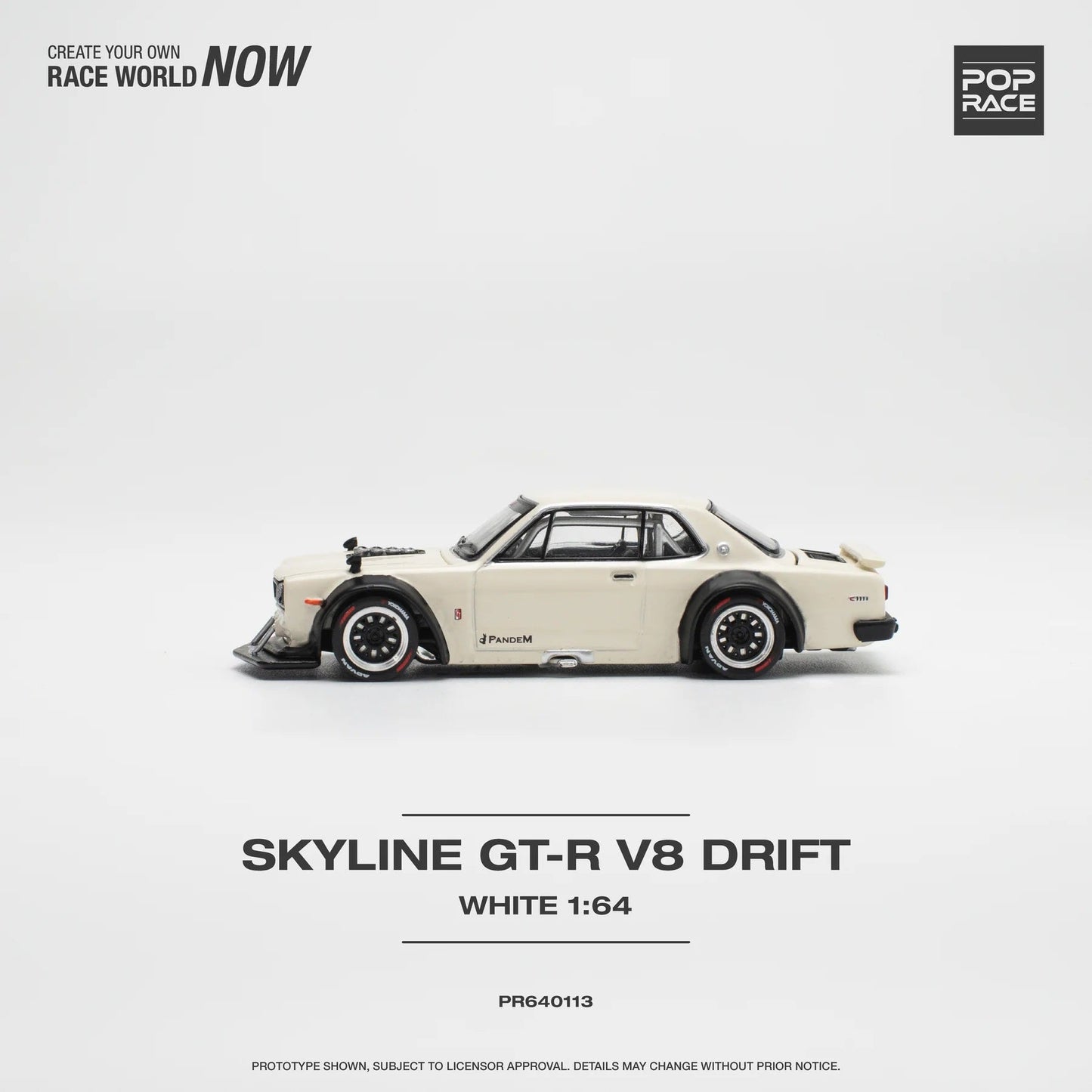 Pop Race - Nissan Skyline GT-R V8 Drift (Hakouka) Scale 1/64 PR64-0113