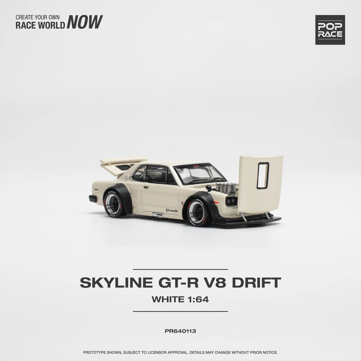 Pop Race - Nissan Skyline GT-R V8 Drift (Hakouka) Scale 1/64 PR64-0113