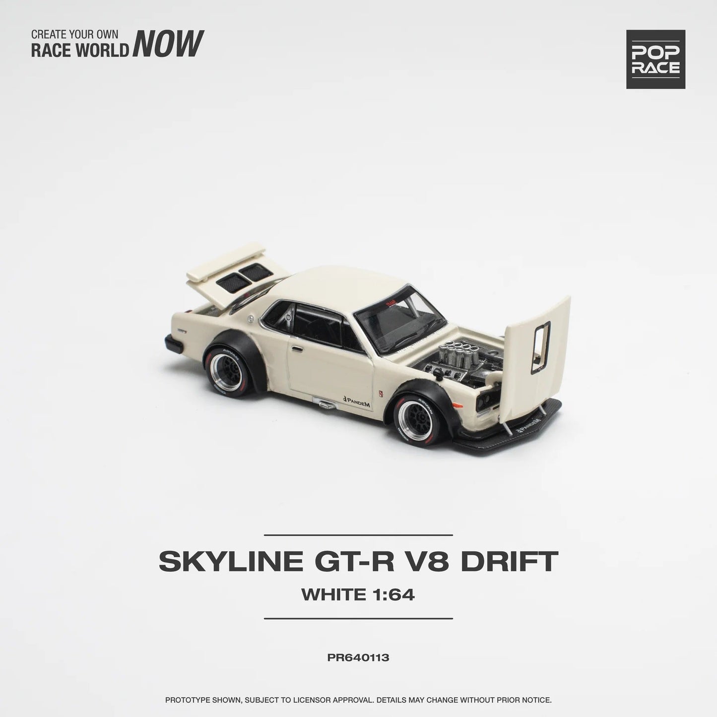 Pop Race - Nissan Skyline GT-R V8 Drift (Hakouka) Scale 1/64 PR64-0113