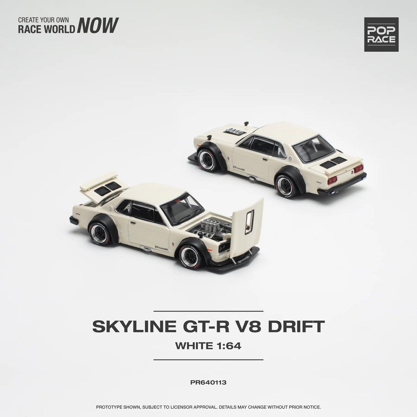 Pop Race - Nissan Skyline GT-R V8 Drift (Hakouka) Scale 1/64 PR64-0113