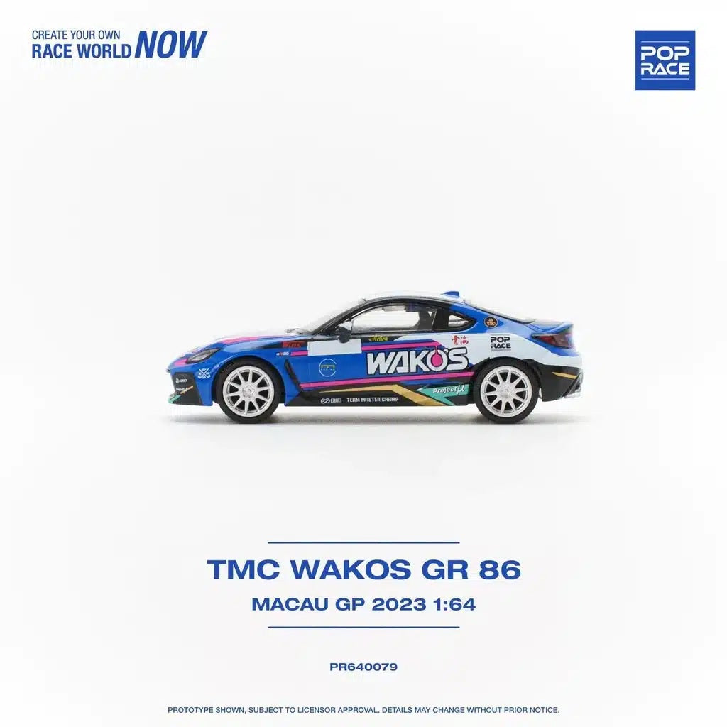 Pop Race - Toyota GR86 TMC WACO'S Macau GP 2023 Scala 1/64 PR64-0079