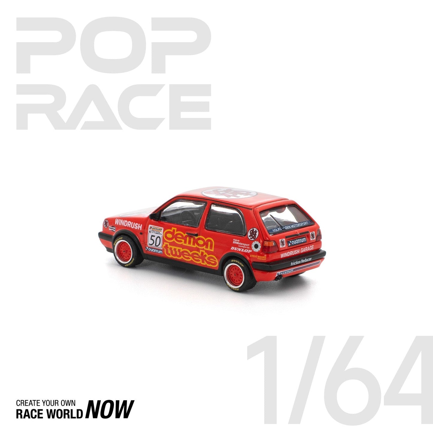 Pop Race - Volkswagen Golf MK2 Team Demon Tweeks BTCC 1988 - Scale 1/64 PR64-105