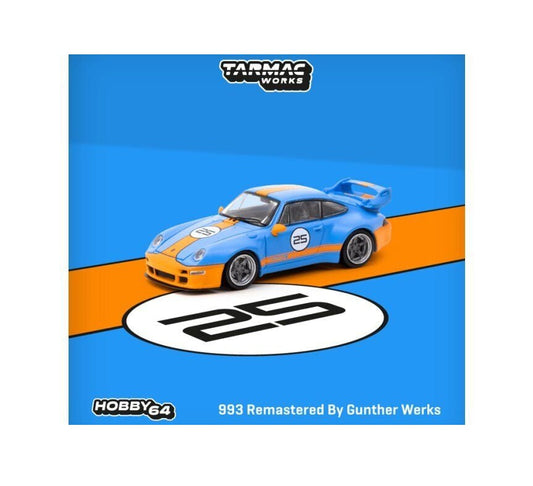 Tarmac Works - Porsche 993 remasterisée par Gunther Werks Bleu et orange - Échelle 1/64 T64-TL054-BO