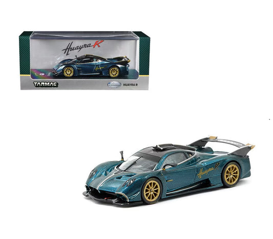 Tarmac Works - Pagani Huayra R Turquoise Carbon Fiber - GLOBAL64 - Scale 1/64 T64G-TL035-TCF