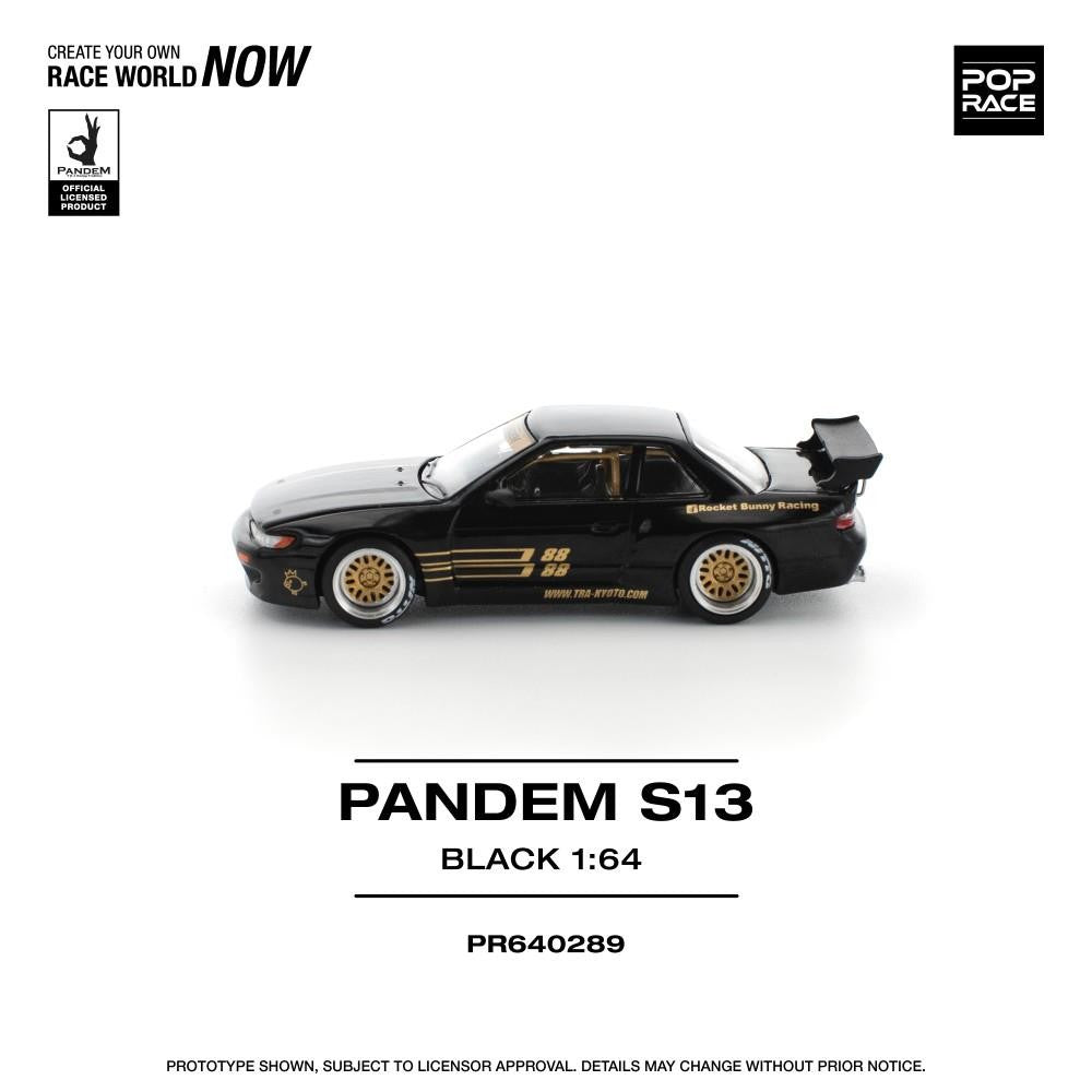 Pop Race - Pandem Nissan Silvia S13 Black - Scala 1/64 PR64-289