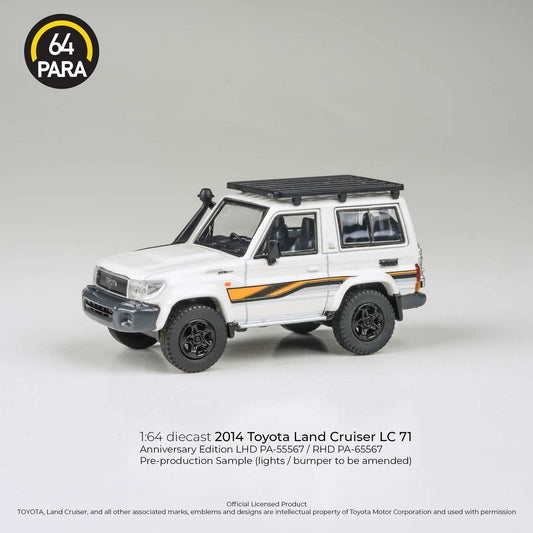 Para64 - 2023 Toyota Land Cruiser LC71 White Anniversary LHD - Scale 1/64