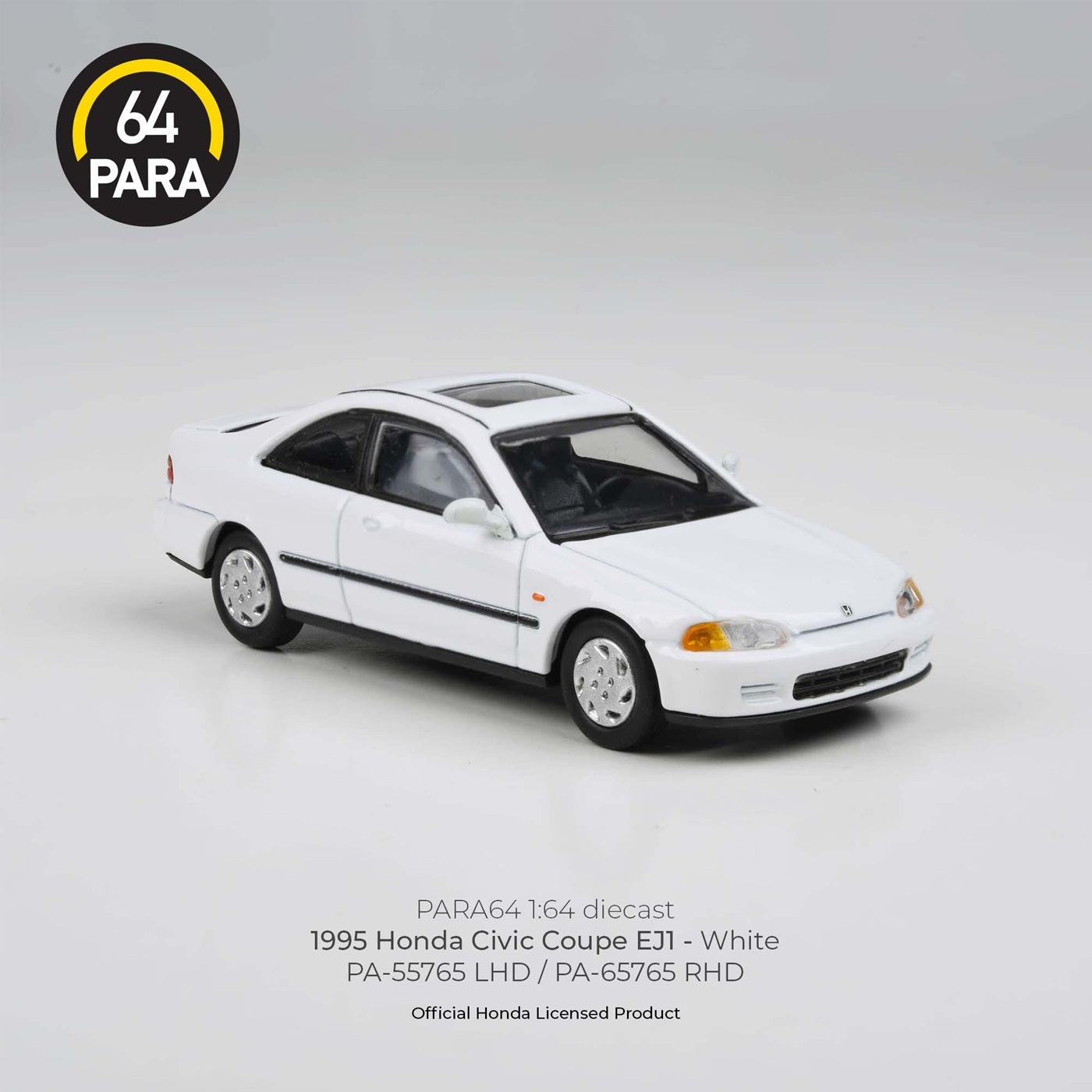 Para64 - S1995 Honda Civic Coupe EJ1 White LHD - Scale 1/64