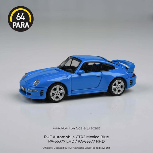 Para64 - 1995 Porsche RUF CTR2 Mexico Blue LHD - Scale 1/64