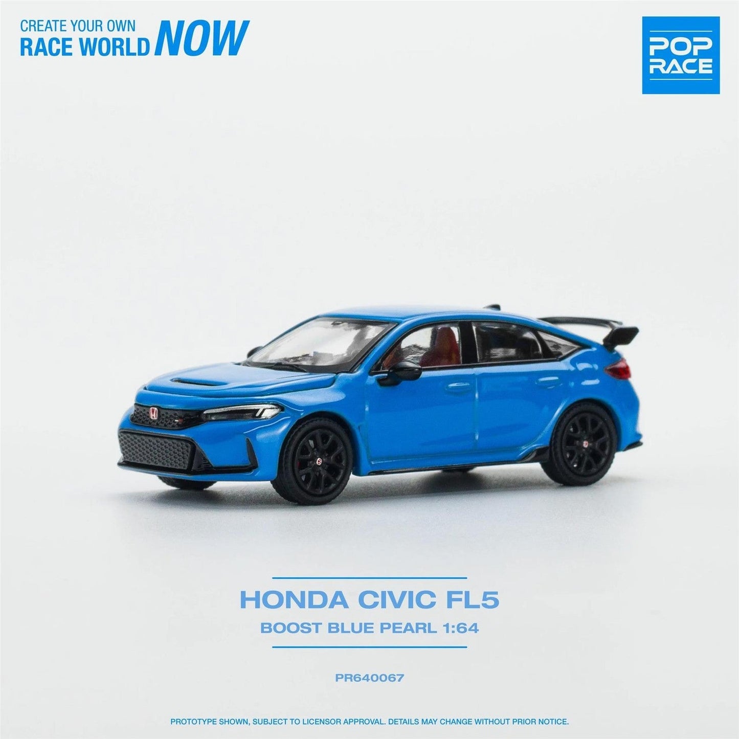 Pop Race - Honda Civic Type-R FL5 Boost Blue Pearl - 1/64 Scale PR64-67
