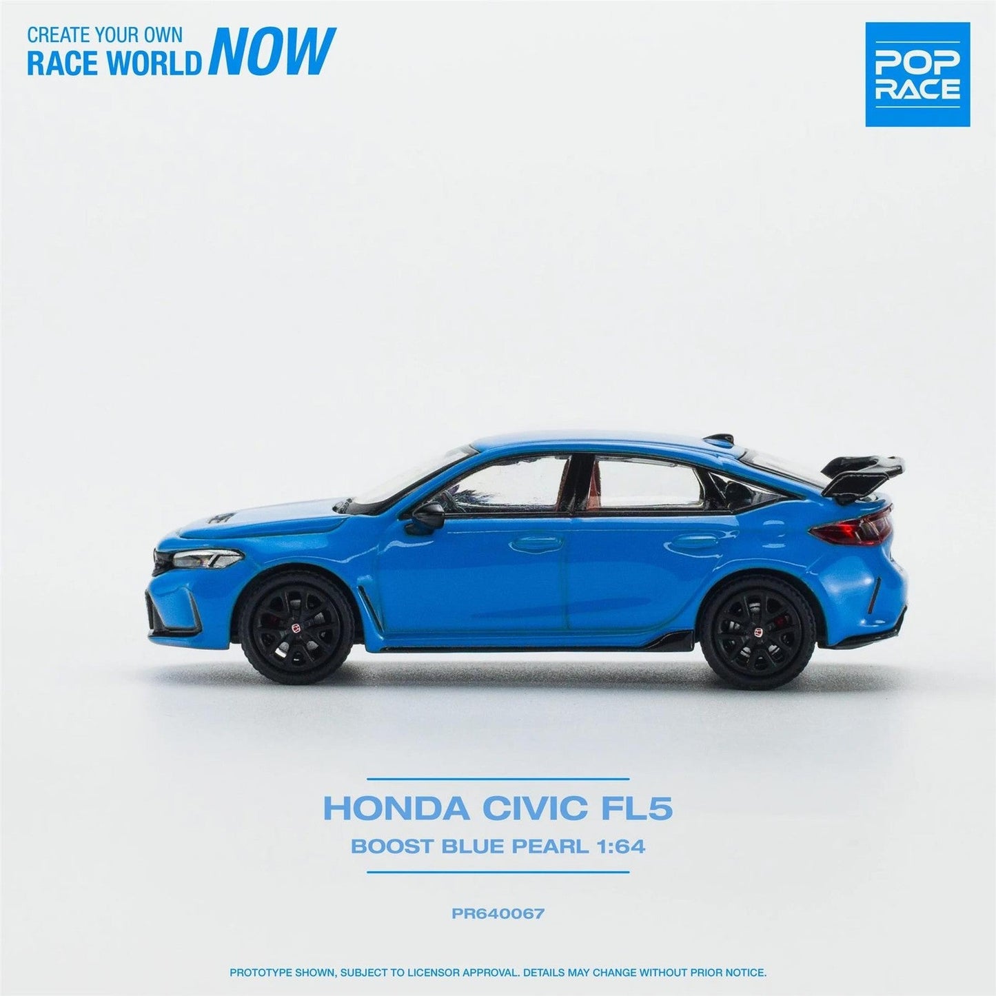 Pop Race - Honda Civic Type-R FL5 Boost Blue Pearl - 1/64 Scale PR64-67