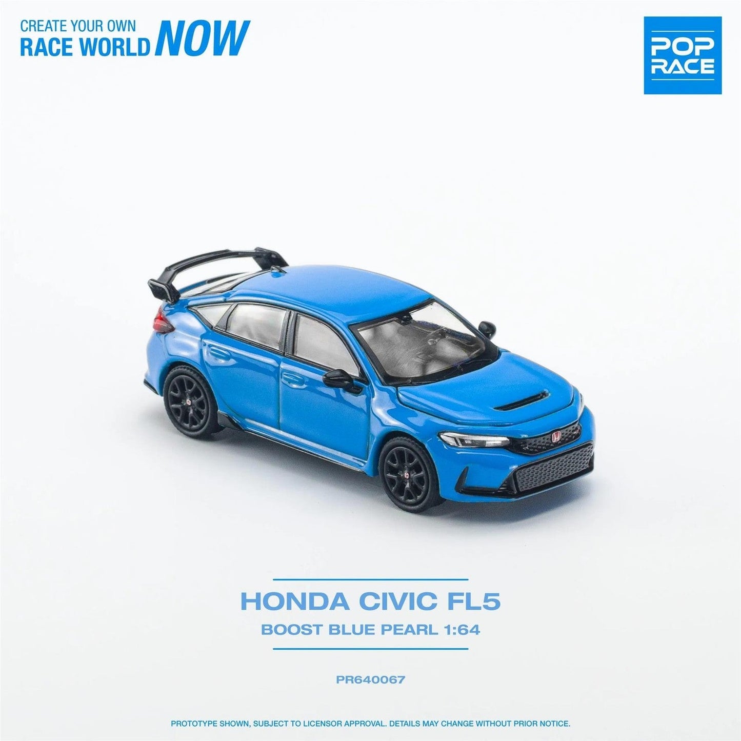 Pop Race - Honda Civic Type-R FL5 Boost Blue Pearl - 1/64 Scale PR64-67
