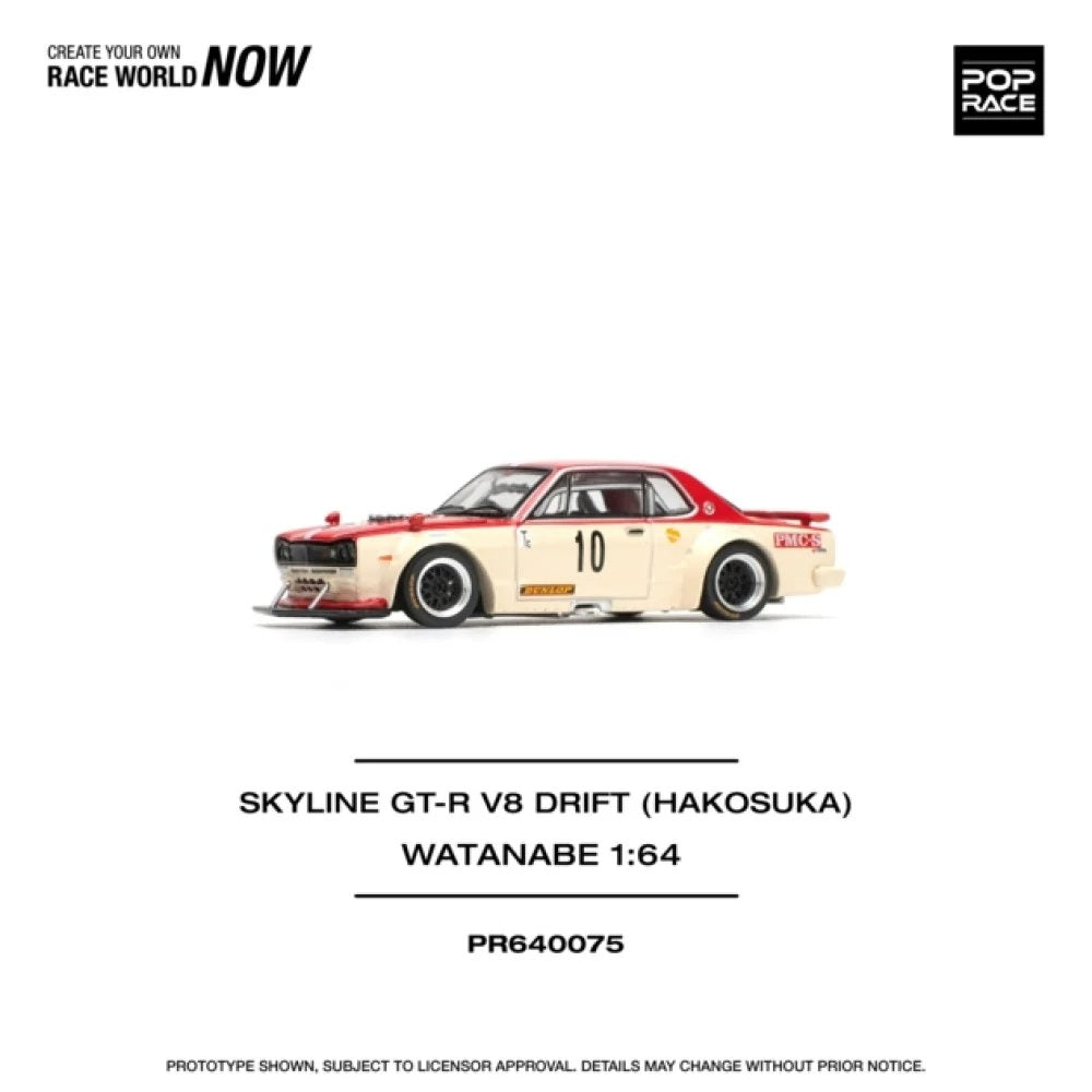 Pop Race - Nissan Skyline GT-R V8 Drift Watanabe Hakosuka - 1/64 Scale PR64-75
