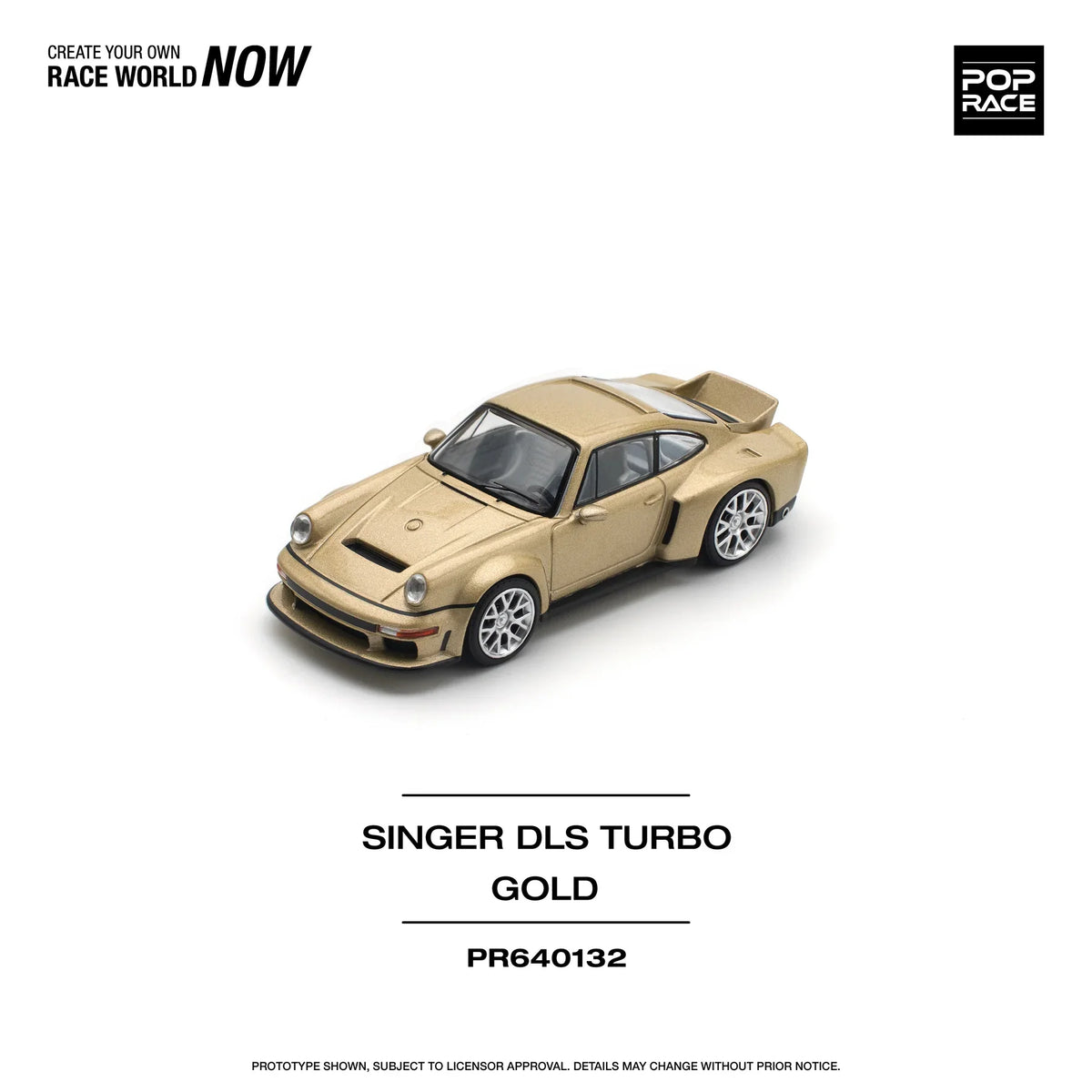 Pop Race - Porsche Singer DLS Turbo Gold - Échelle 1/64 PR64-132